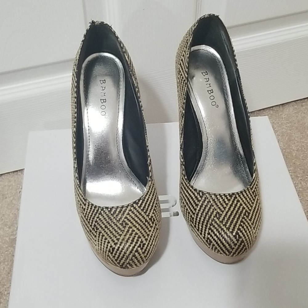Aztec pattern heels